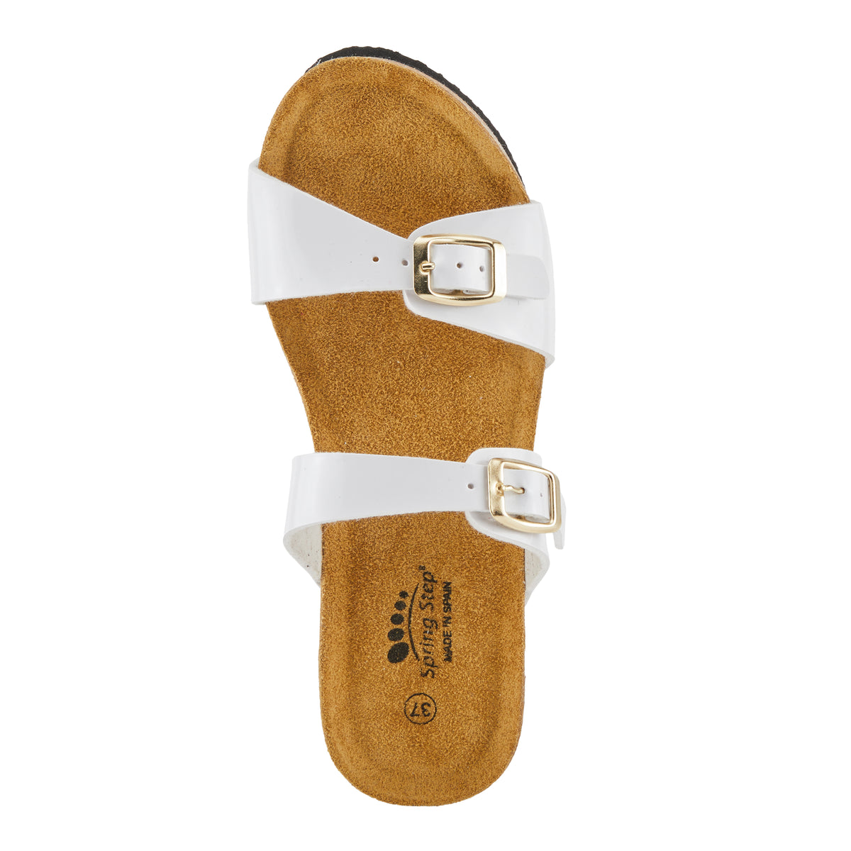 Spring Step SPRING STEP BYNUM SANDALS sandal in white patent with comfortable everyday design