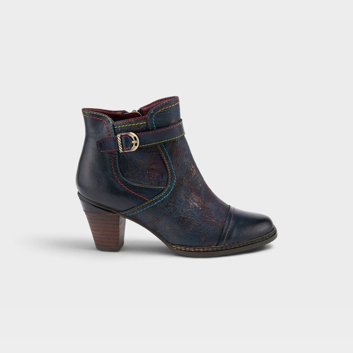 L'Artiste Captivate booties in Navy Multi, hero view