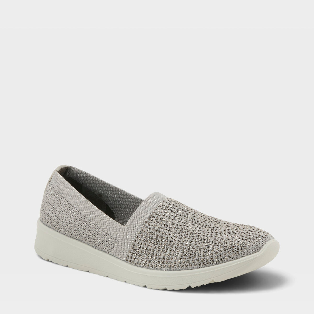 Flexus Century Slip-On Shoe in Grey, front view