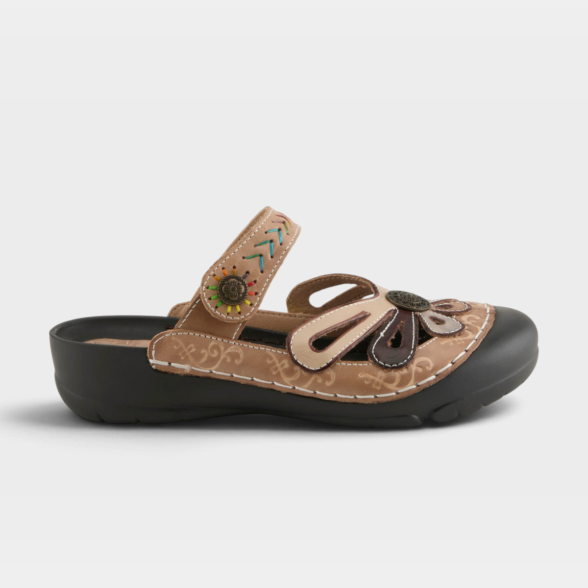 L'Artiste Copa clogs in Beige Multi, hero view