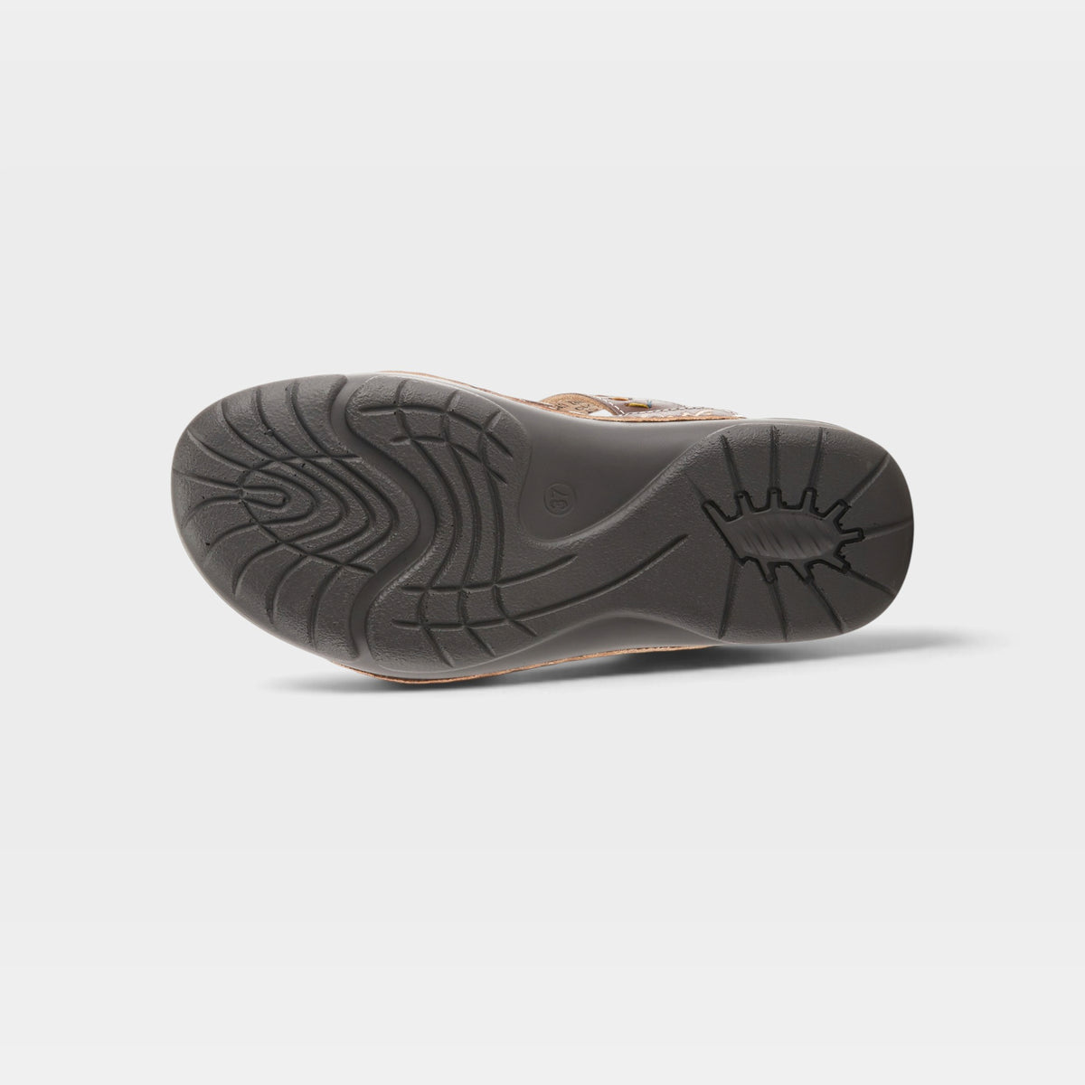 L'Artiste Copa clogs in Brown, outsole view