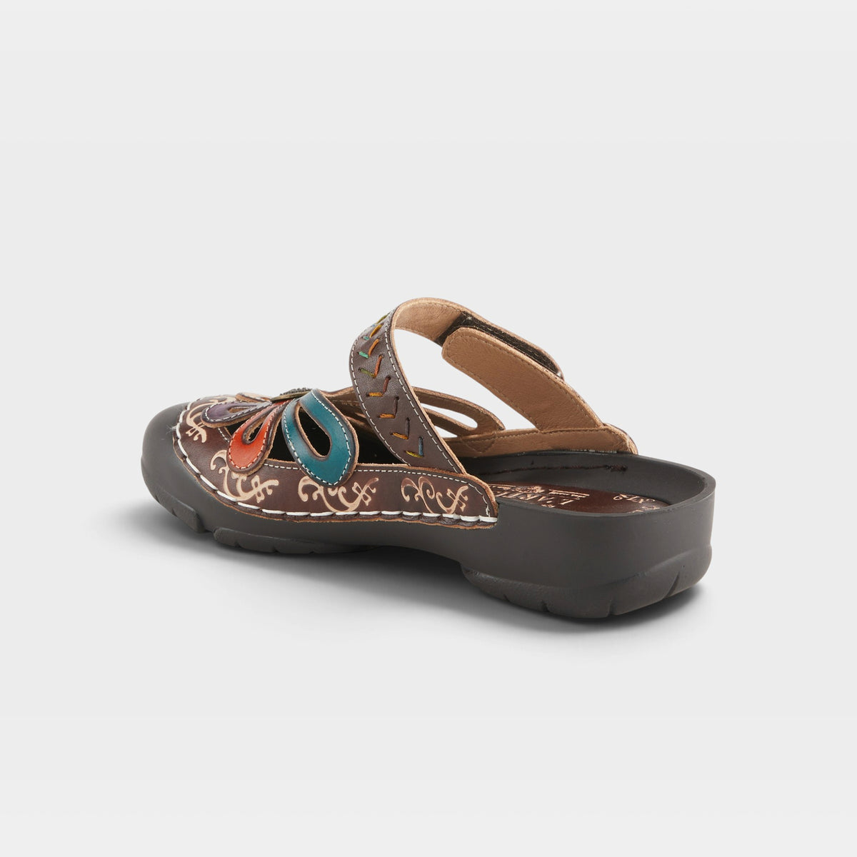 L'Artiste Copa clogs in Brown, alternate angle view