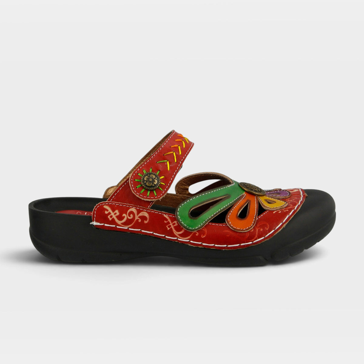 L'Artiste Copa clogs in Red, hero view