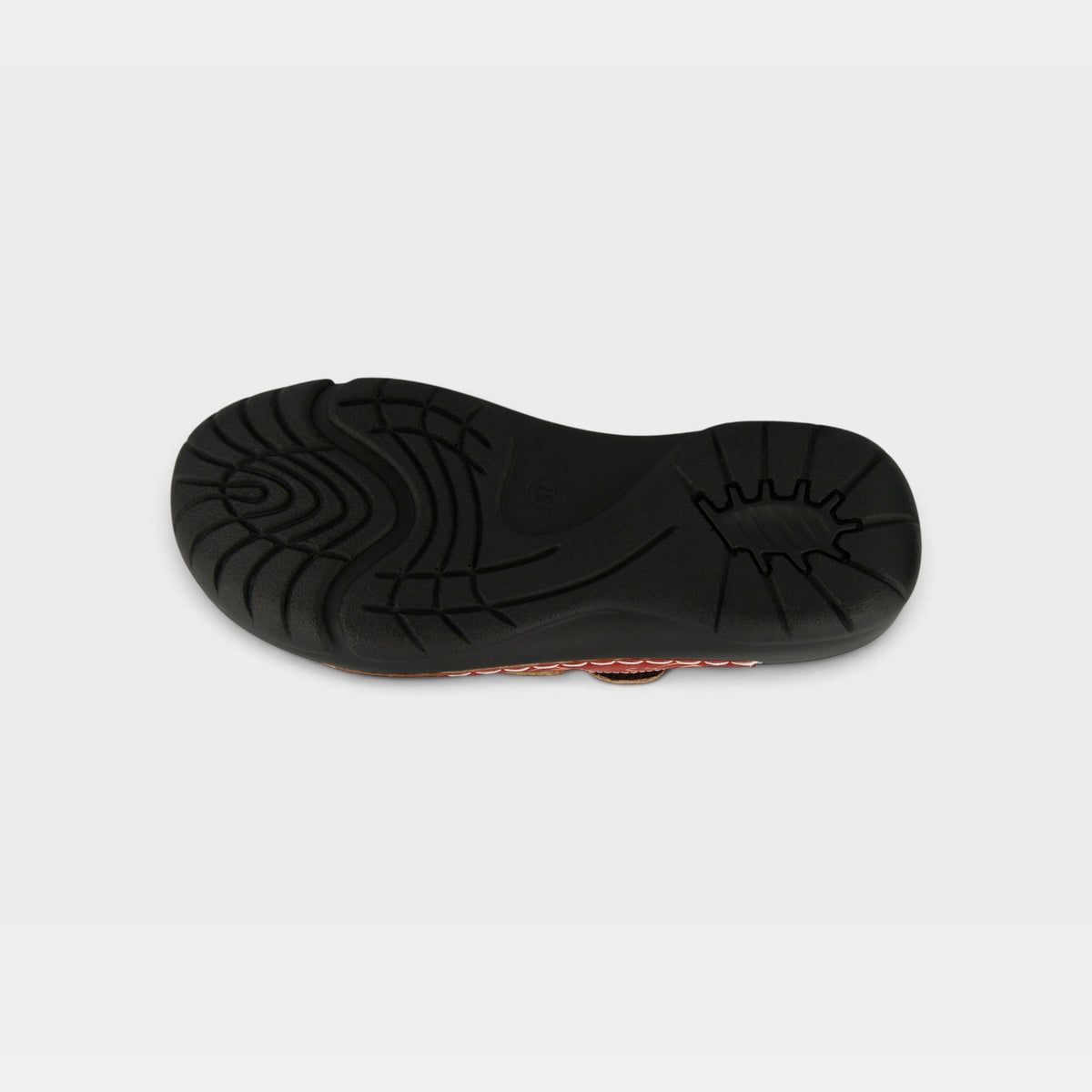 L'Artiste Copa clogs in Red, outsole view
