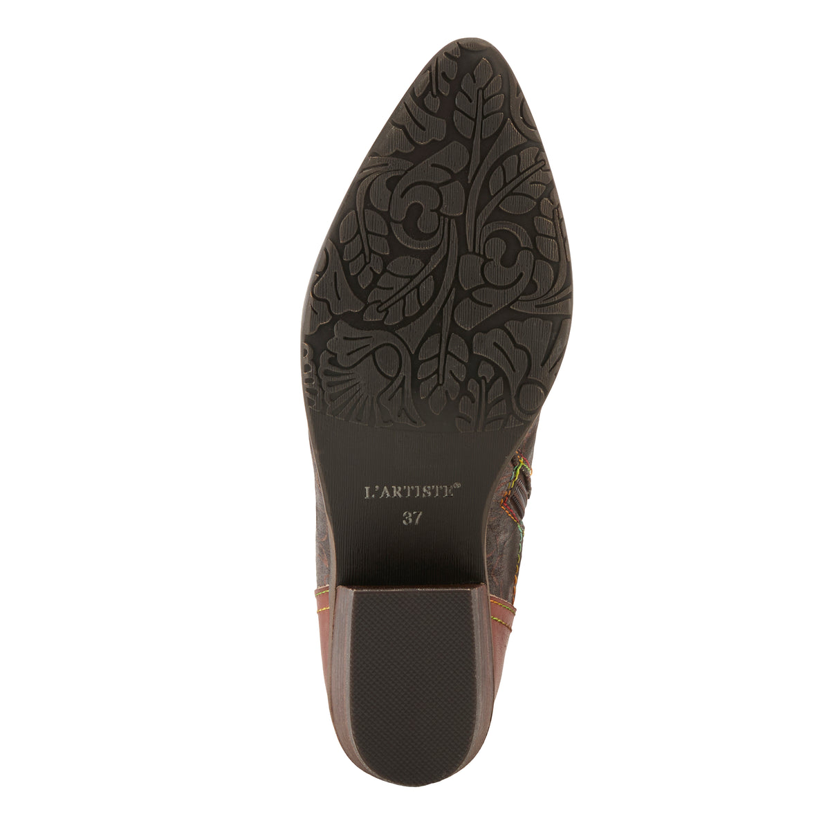 L'Artiste L'ARTISTE COUNTRYPOP-ROSE BOOTS boot in navy multi with handcrafted leather design