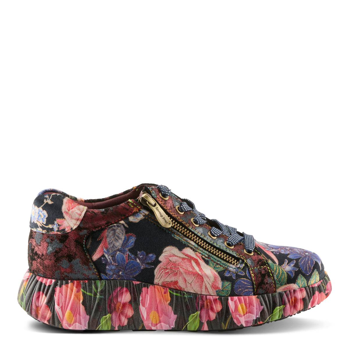L'Artiste L'ARTISTE DALLYN SNEAKERS shoe in black multi with handcrafted leather design