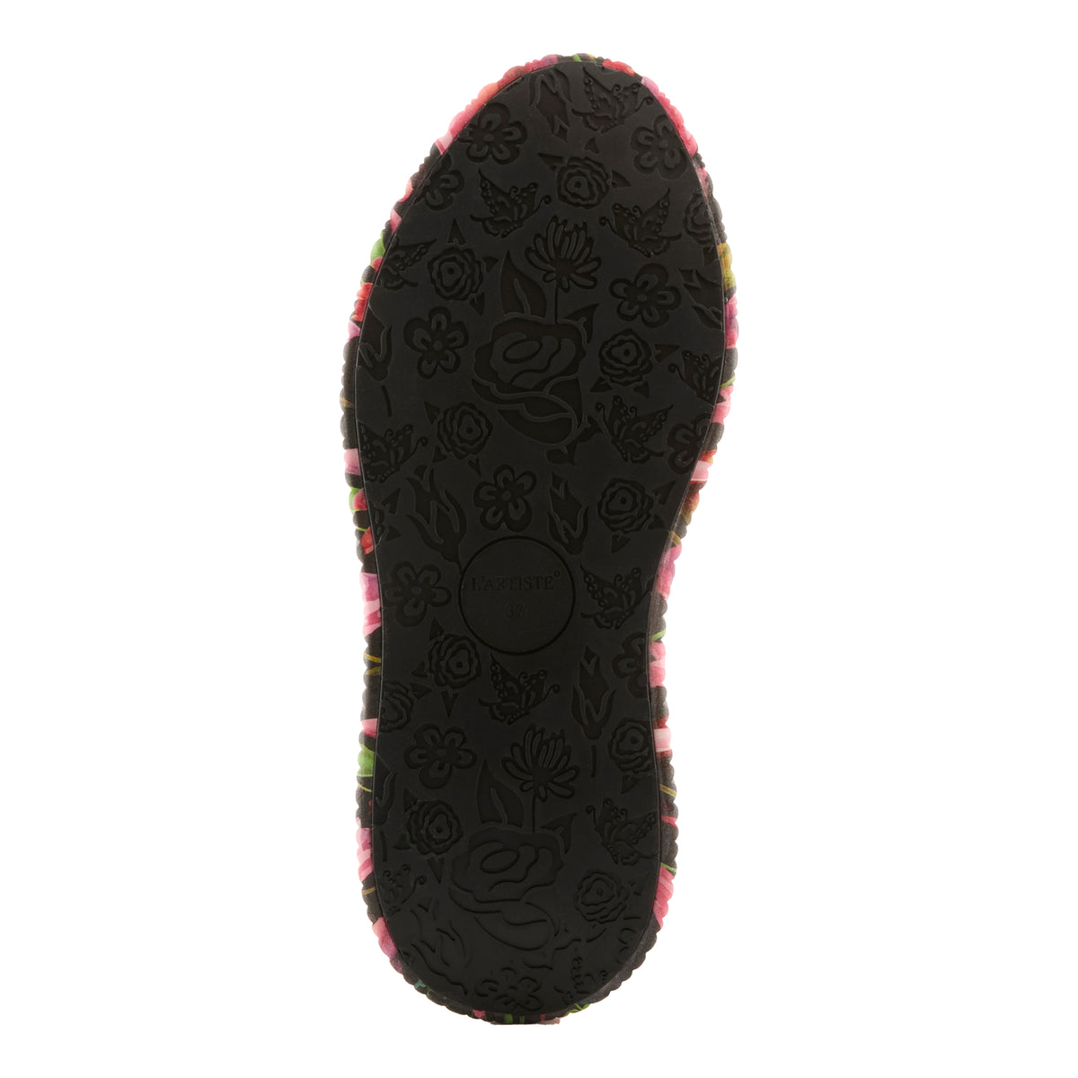 L'Artiste L'ARTISTE DALLYN SNEAKERS shoe in black multi with handcrafted leather design