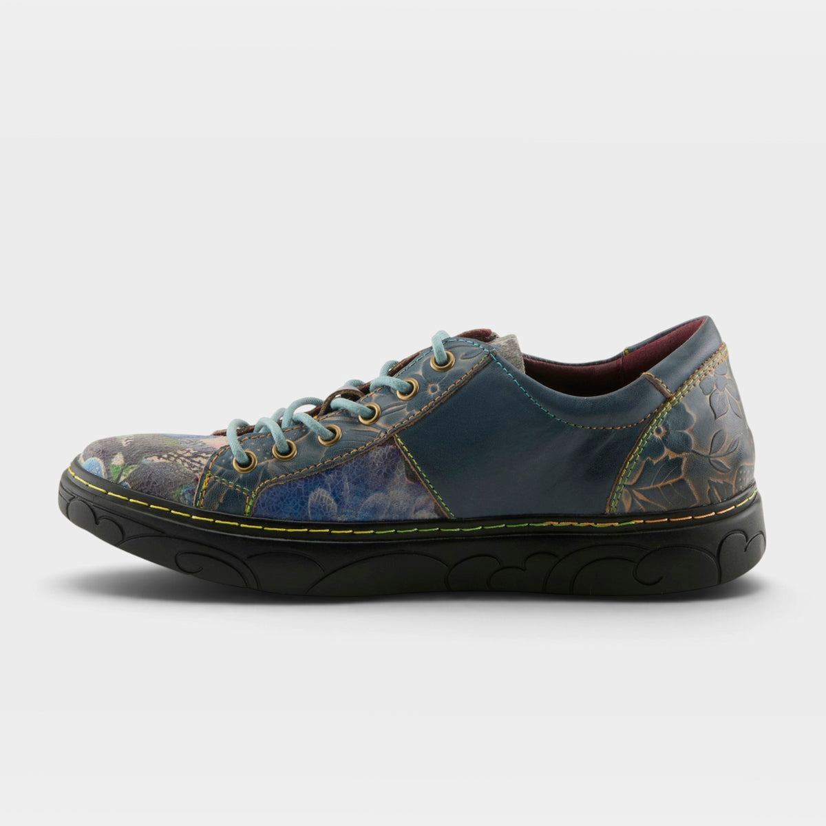 L'Artiste Danli-Bloom sneaker shoes in Blue Multi, side view