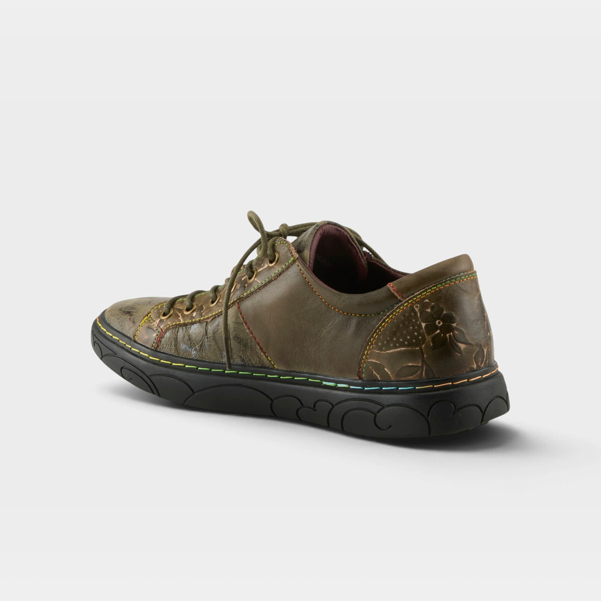 L'Artiste Danli-Bloom sneaker shoes in Olive Multi, alternate angle view