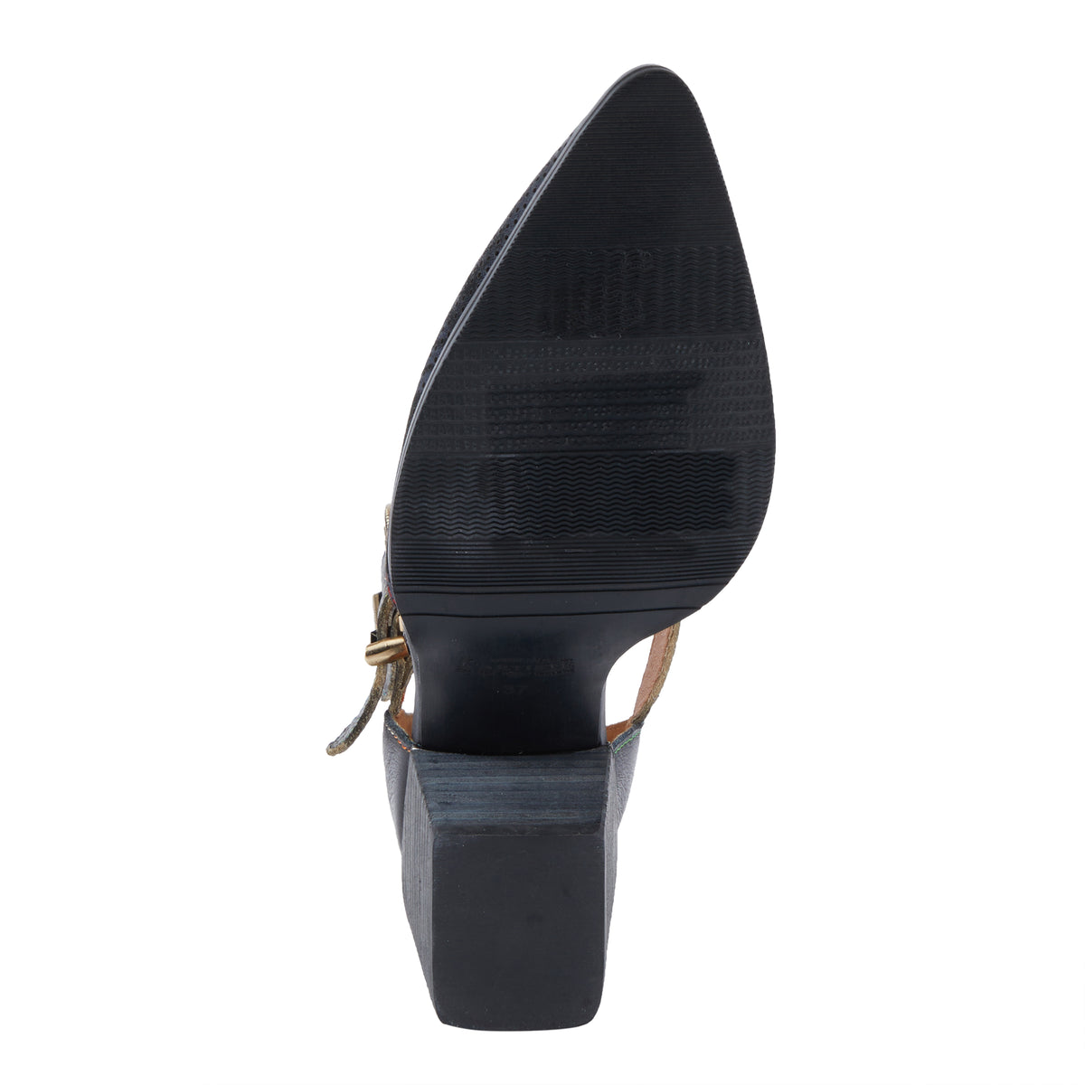 L'Artiste L'ARTISTE DARETOBE SHOES shoe in black multi with handcrafted leather design
