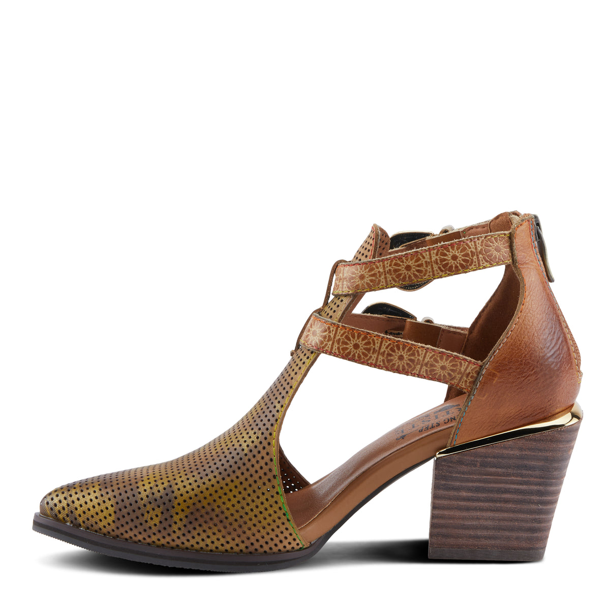 L'Artiste L'ARTISTE DARETOBE SHOES shoe in tan multi with handcrafted leather design