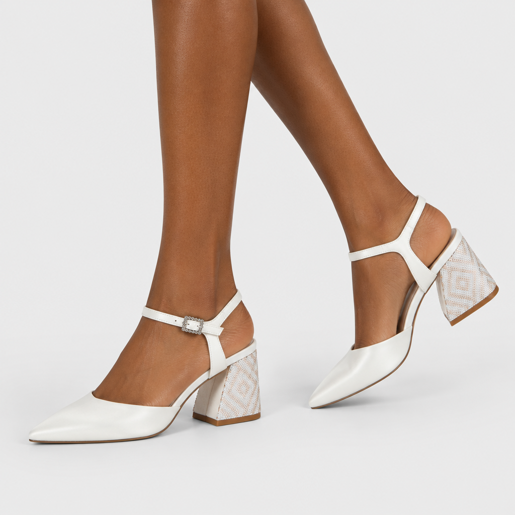 Azura Dazzlindiva Pearl Shoe - on-foot view