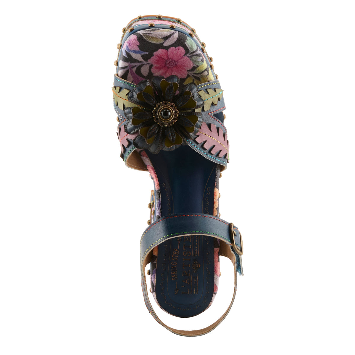 L'Artiste L'ARTISTE DECKEDOUT SANDALS sandal in white multi with handcrafted leather design