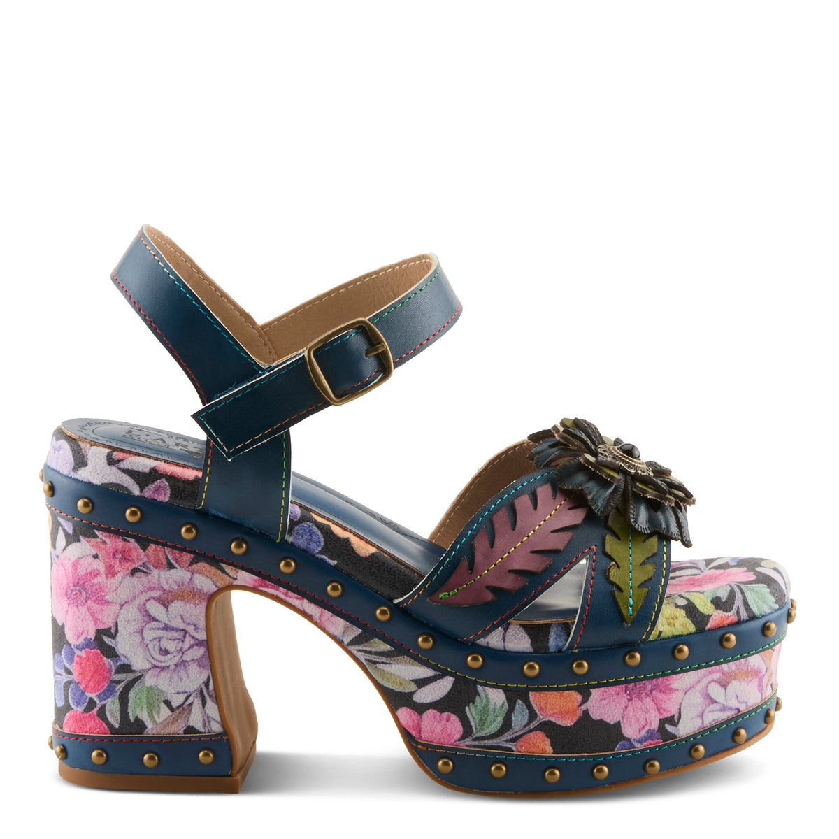 L'Artiste L'ARTISTE DECKEDOUT SANDALS sandal in white multi with handcrafted leather design
