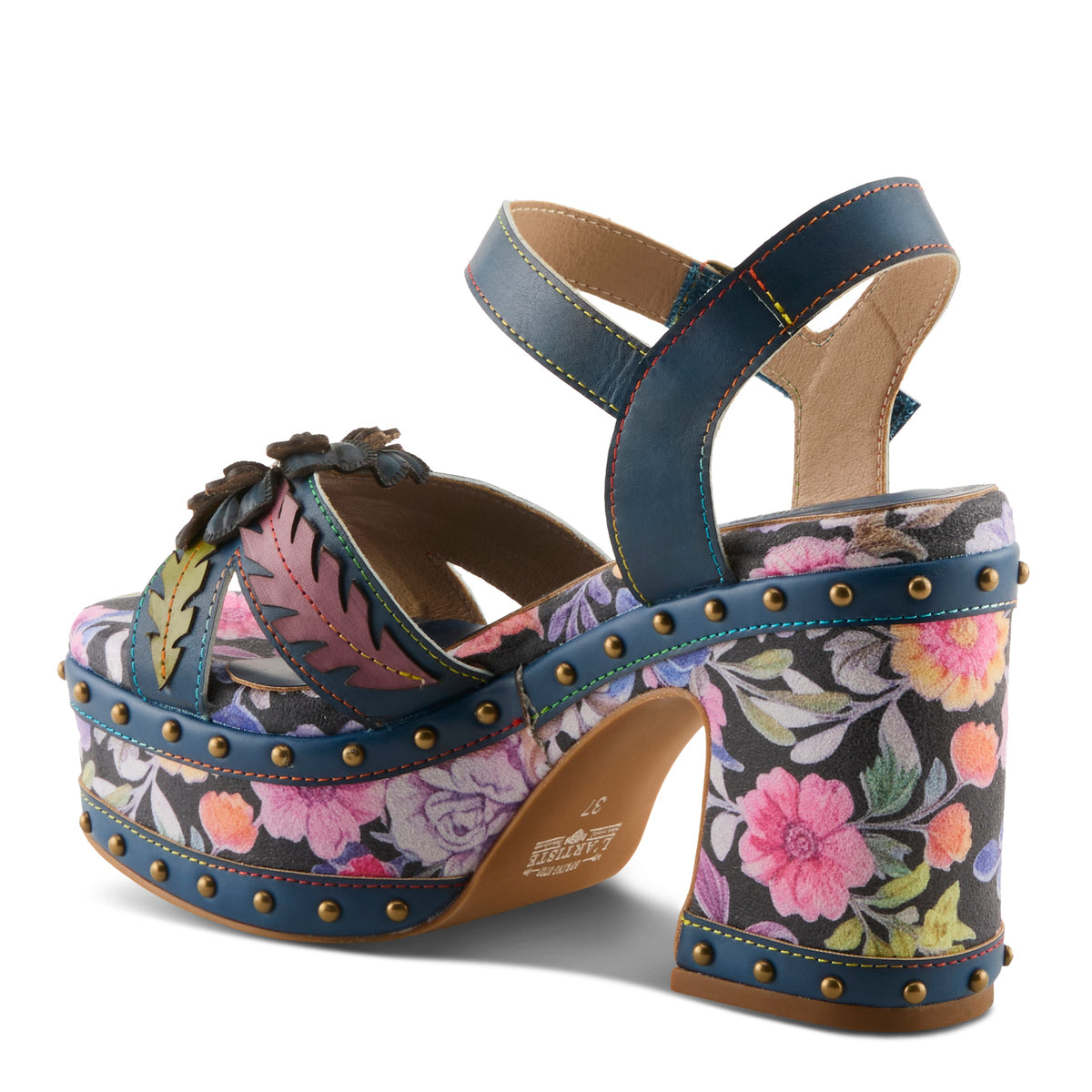 L'Artiste L'ARTISTE DECKEDOUT SANDALS sandal in white multi with handcrafted leather design