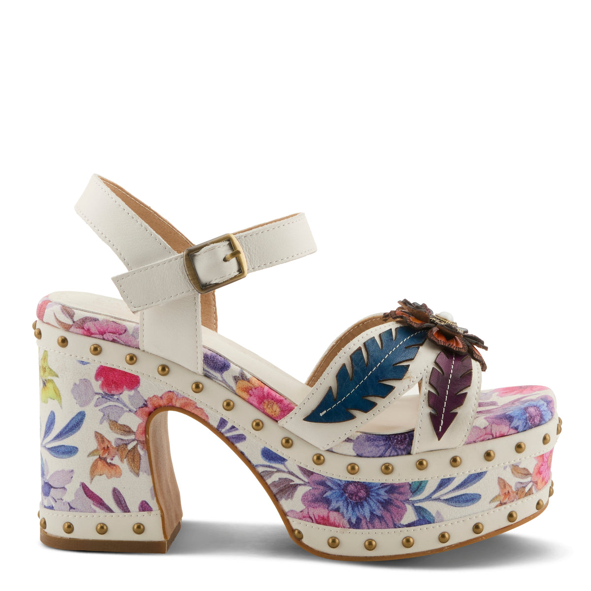 L'Artiste L'ARTISTE DECKEDOUT SANDALS sandal in navy multi with handcrafted leather design