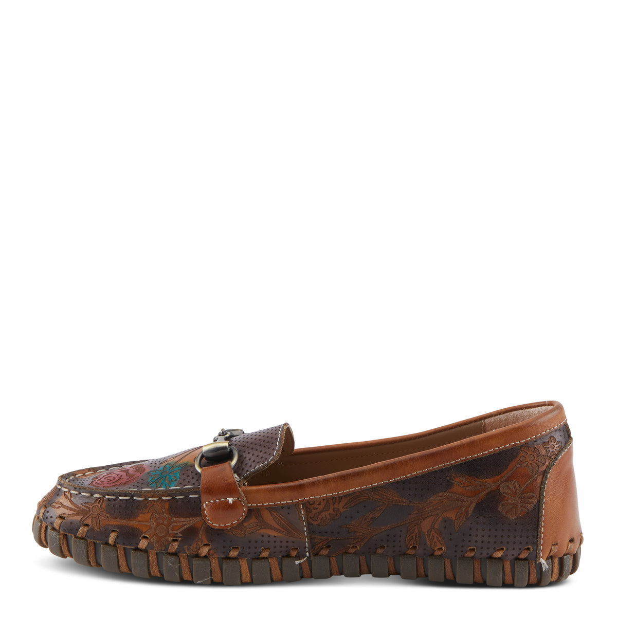 L'Artiste L'ARTISTE DELAVIGNE SHOES shoe in camel multi with handcrafted leather design