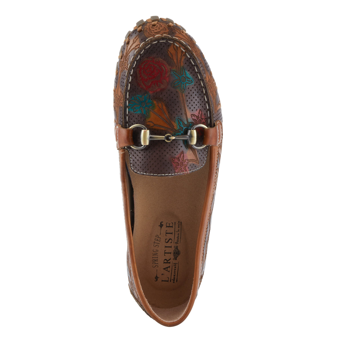 L'Artiste L'ARTISTE DELAVIGNE SHOES shoe in camel multi with handcrafted leather design