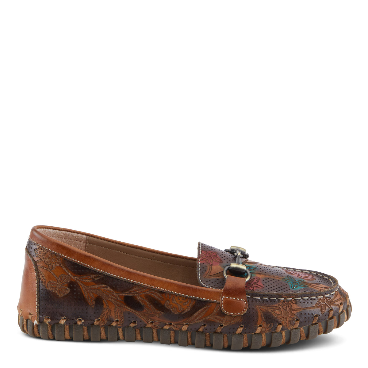 L'Artiste L'ARTISTE DELAVIGNE SHOES shoe in camel multi with handcrafted leather design
