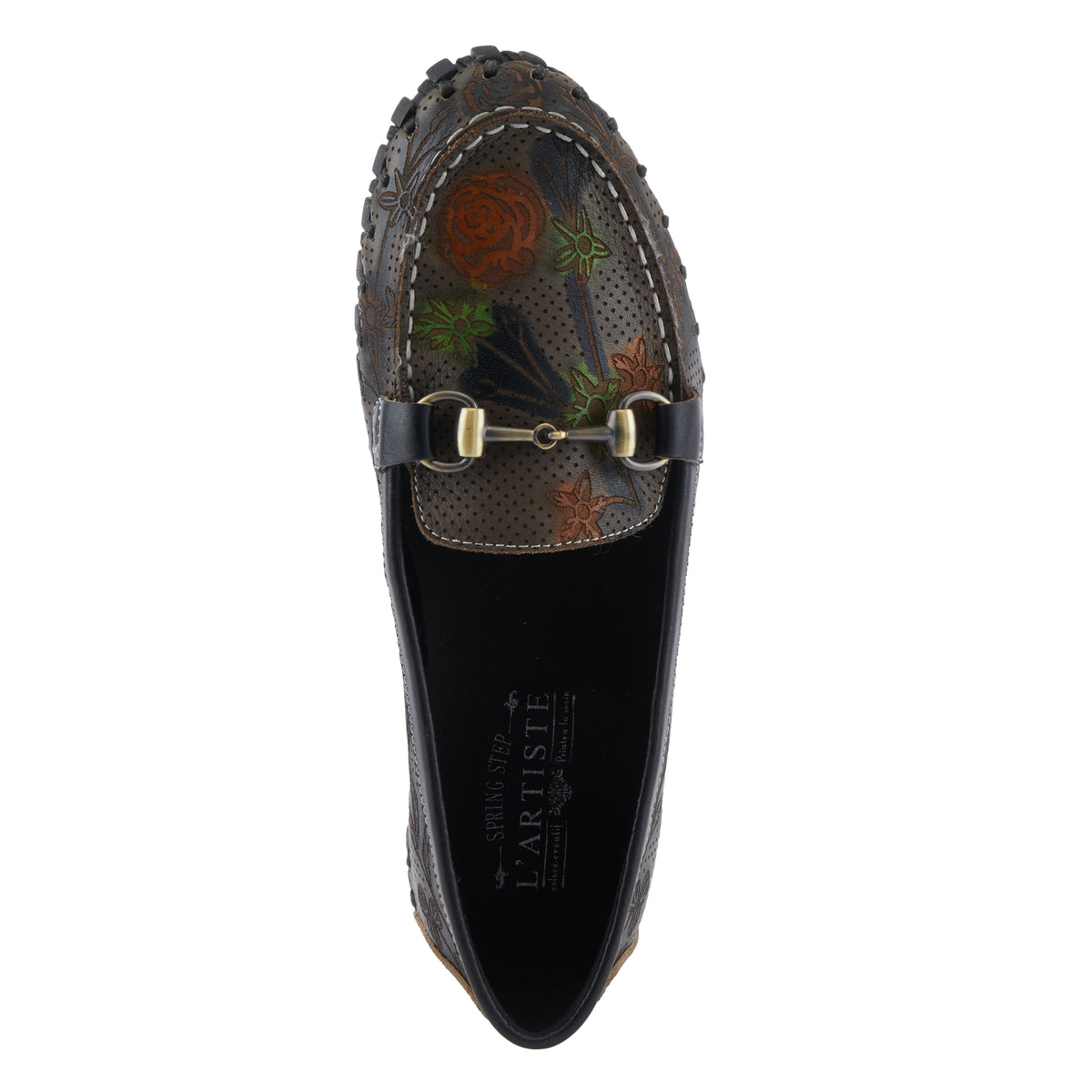L'Artiste L'ARTISTE DELAVIGNE SHOES shoe in charcoal multi with handcrafted leather design