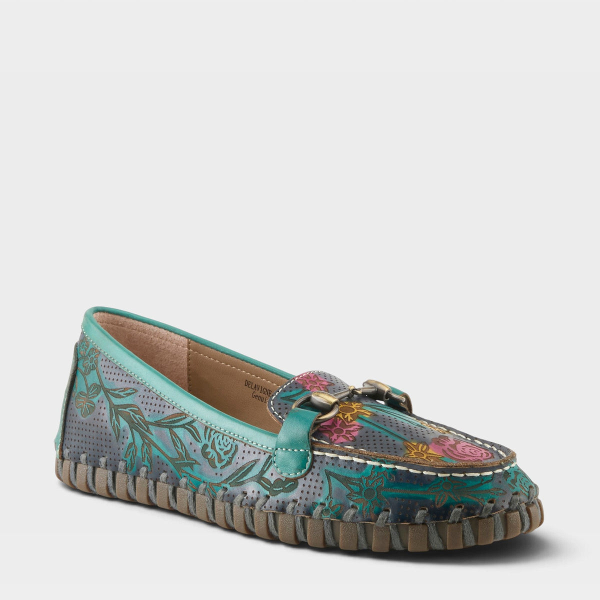 L'Artiste Delavigne Shoes in Teal Multi, front view