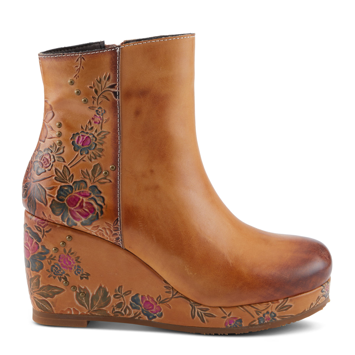 L'Artiste L'ARTISTE DELICIOSA BOOTS boot in camel with handcrafted leather design