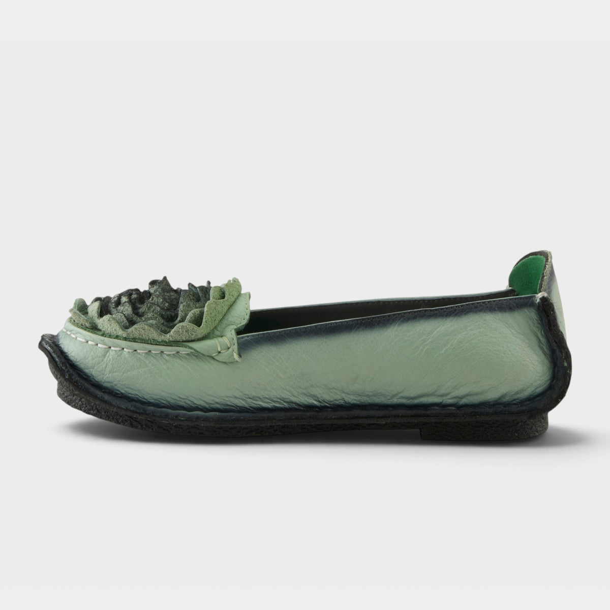 L'Artiste Dezi slip-on shoes in Green, side view