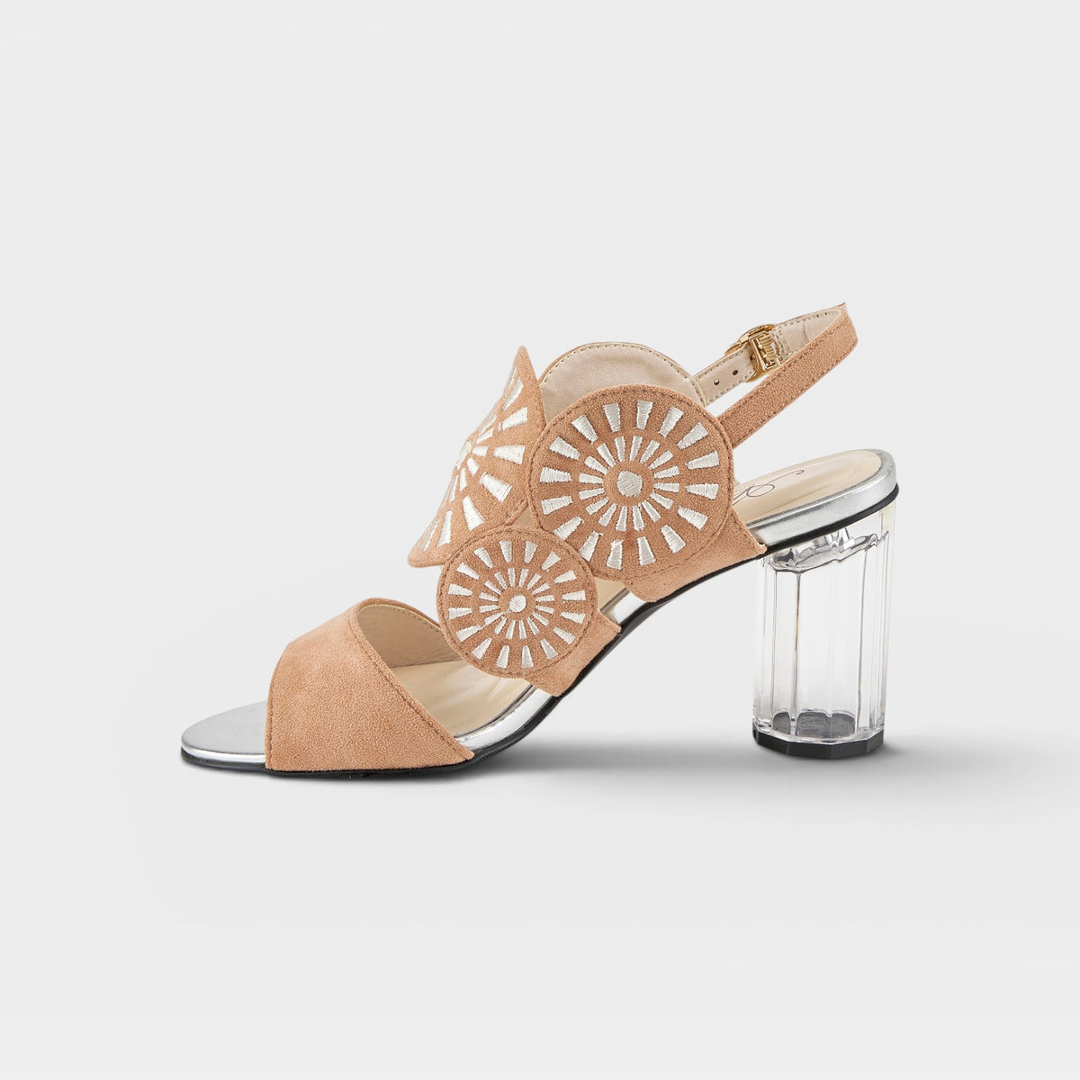 Azura Embroidery Tan Multi Sandal