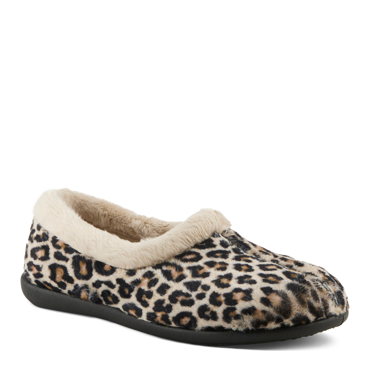 Flexus FLEXUS FADDIS SLIPPERS comfort shoe in leopard print with flexible sole