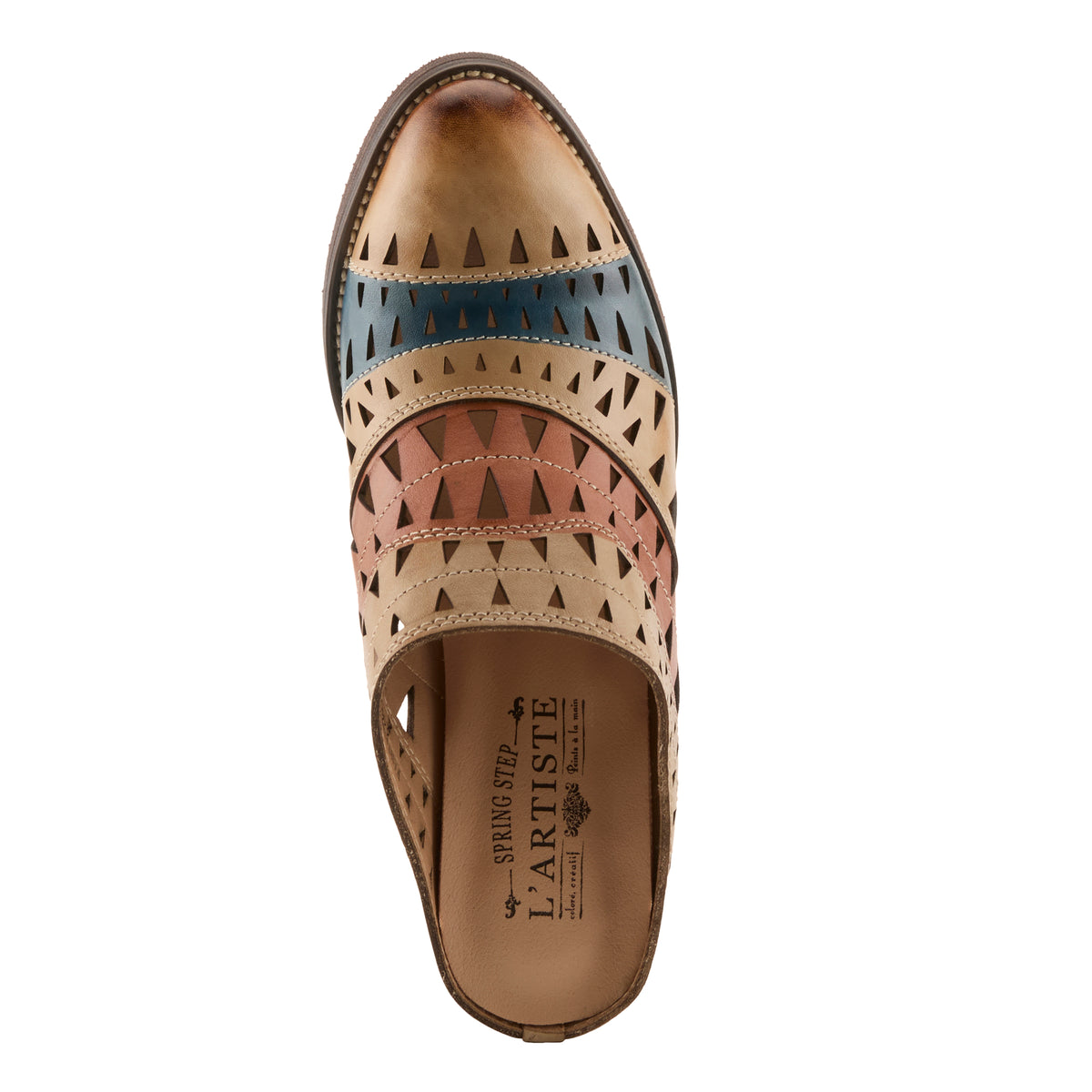 L'Artiste L'ARTISTE FANTASEE SHOES shoe in white multi with handcrafted leather design