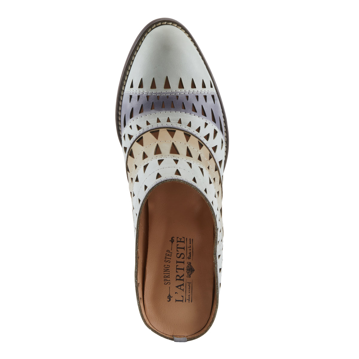 L'Artiste L'ARTISTE FANTASEE SHOES shoe in tan multi with handcrafted leather design