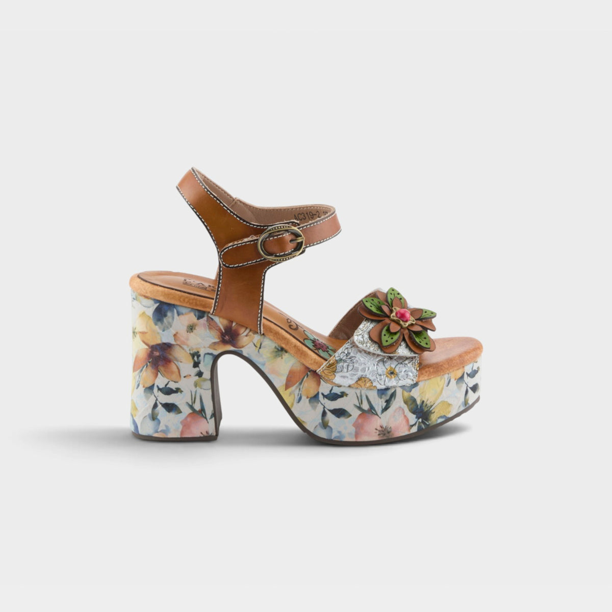 L'Artiste Felis sandals in Camel Multi, hero view