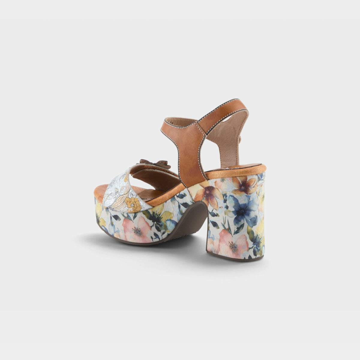 L'Artiste Felis sandals in Camel Multi, alternate angle view