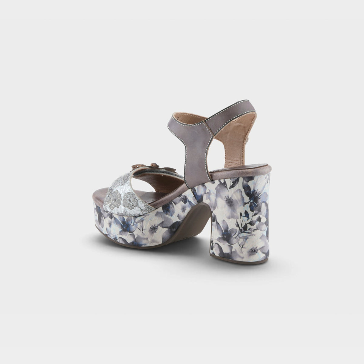 L'Artiste Felis sandals in Grey Multi, alternate angle view