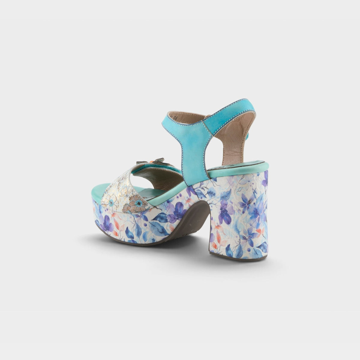 L'Artiste Felis sandals in Sky Blue Multi, alternate angle view