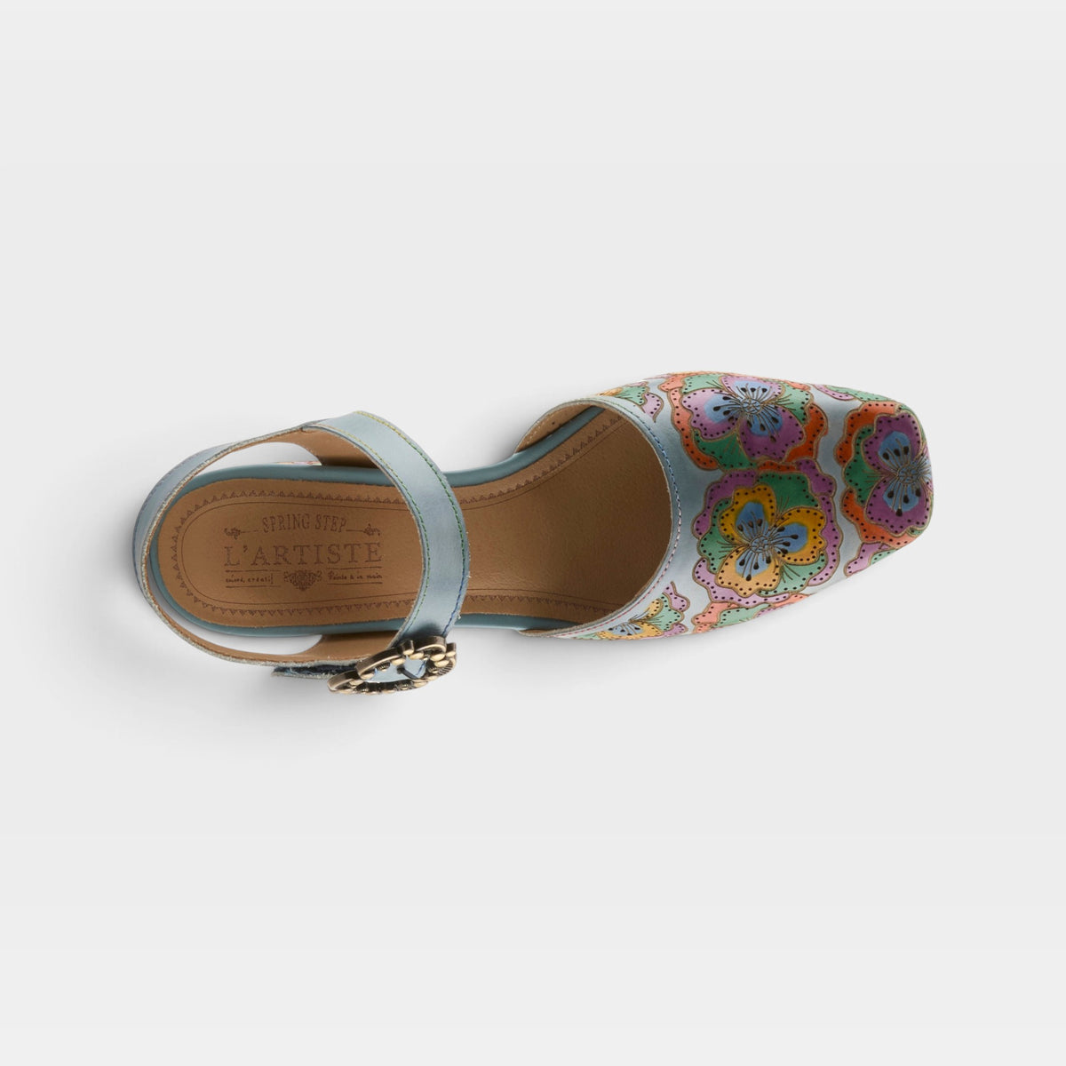 L'Artiste Funferbiz shoes in Blue Multi, top view