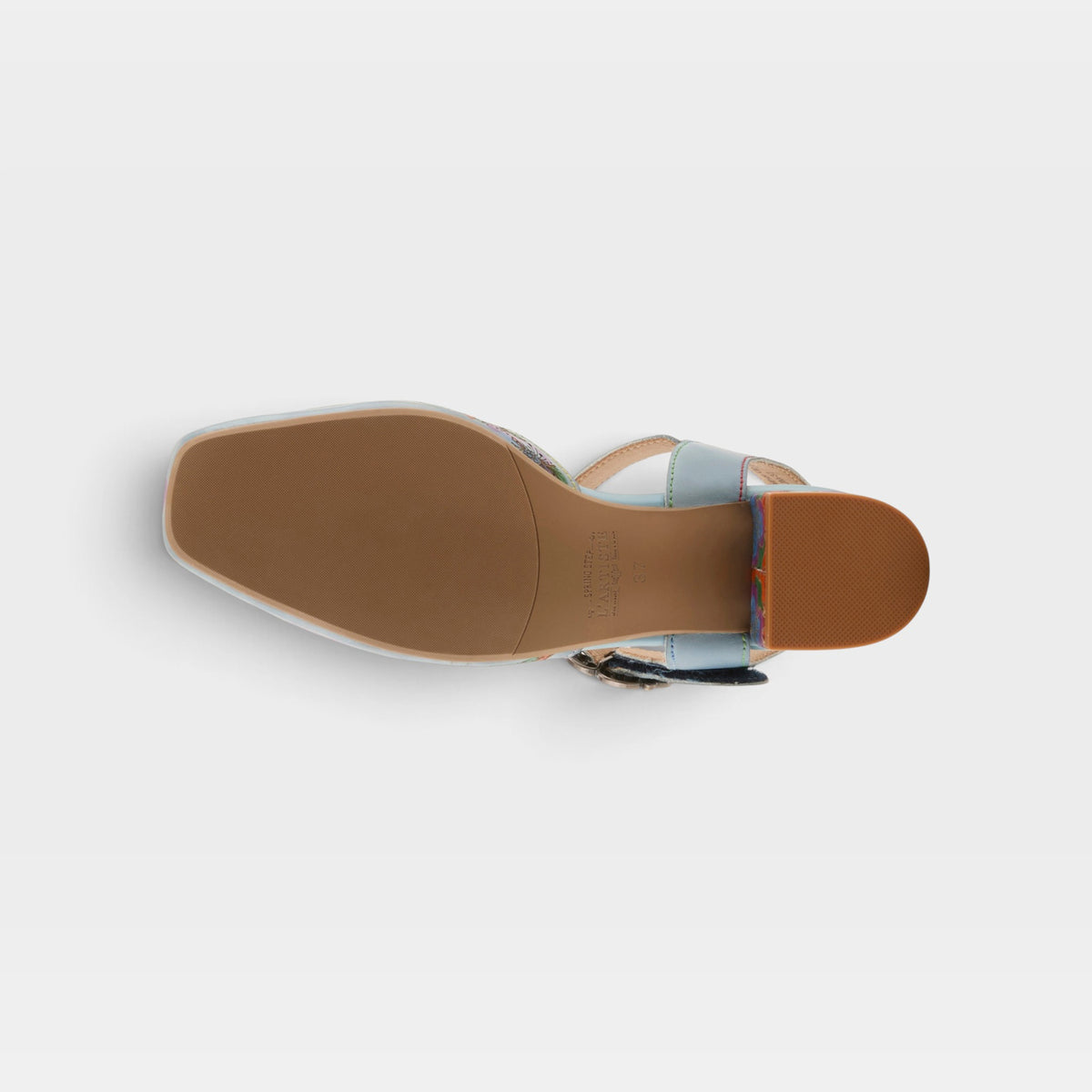 L'Artiste Funferbiz shoes in Blue Multi, outsole view