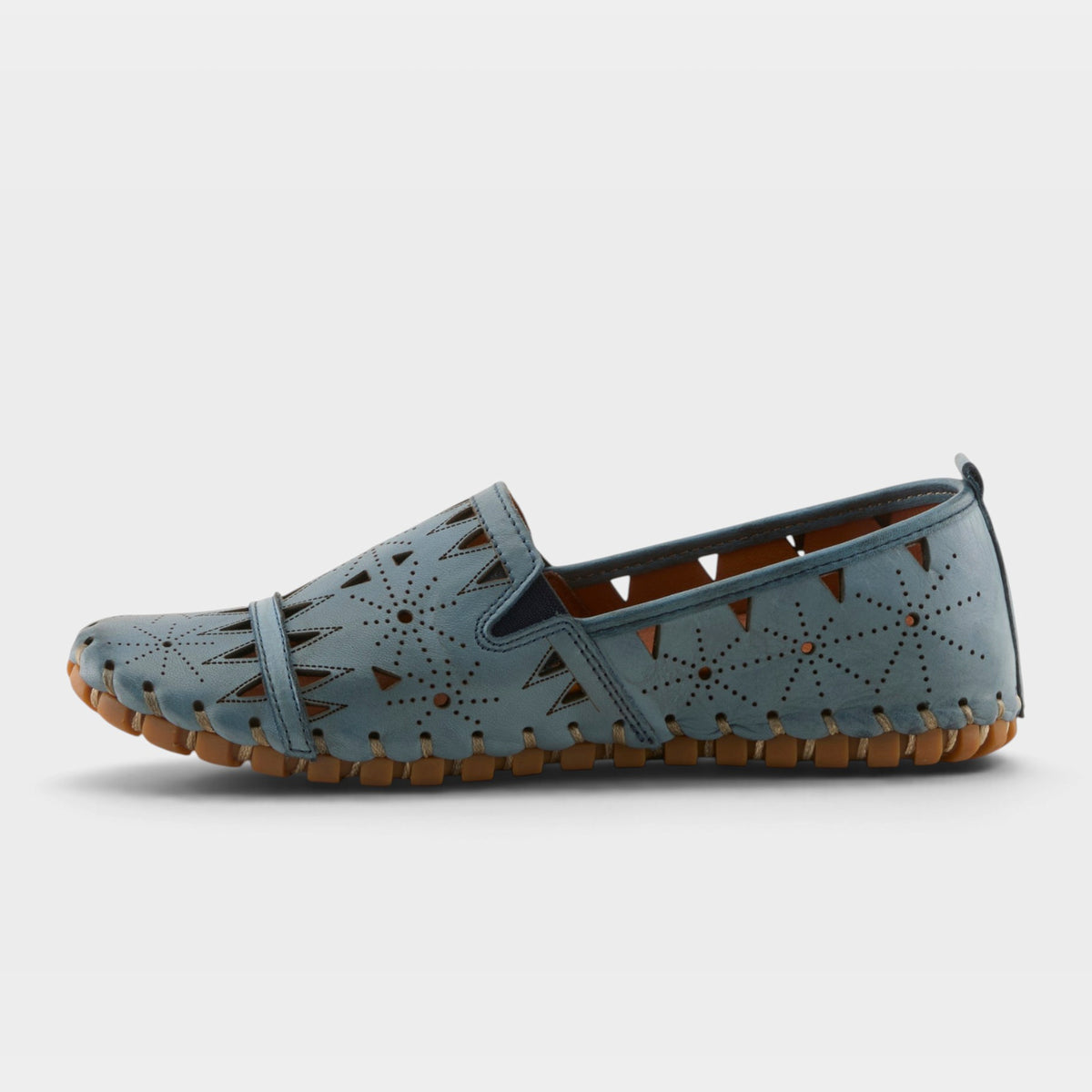 Spring Step Fusaro Blue Loafer Shoe