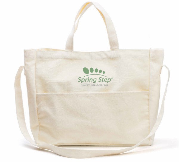 Spring Step SPRING STEP CANVAS BRANDED TOTE BAG shoe in natural with comfortable everyday design