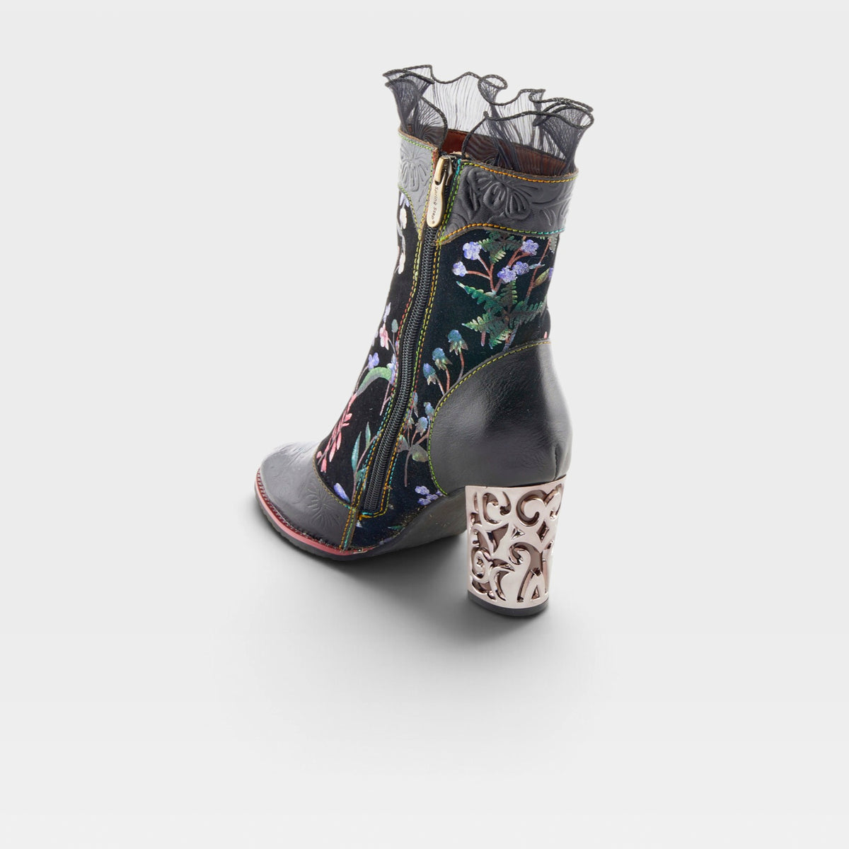 L'Artiste Gaga mid-calf boots in Black Multi, alternate angle view