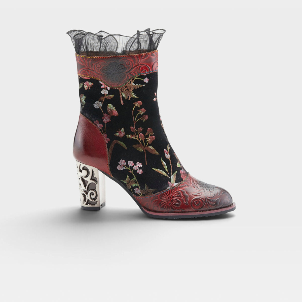 L'Artiste Gaga mid-calf boots in Red Multi, hero view