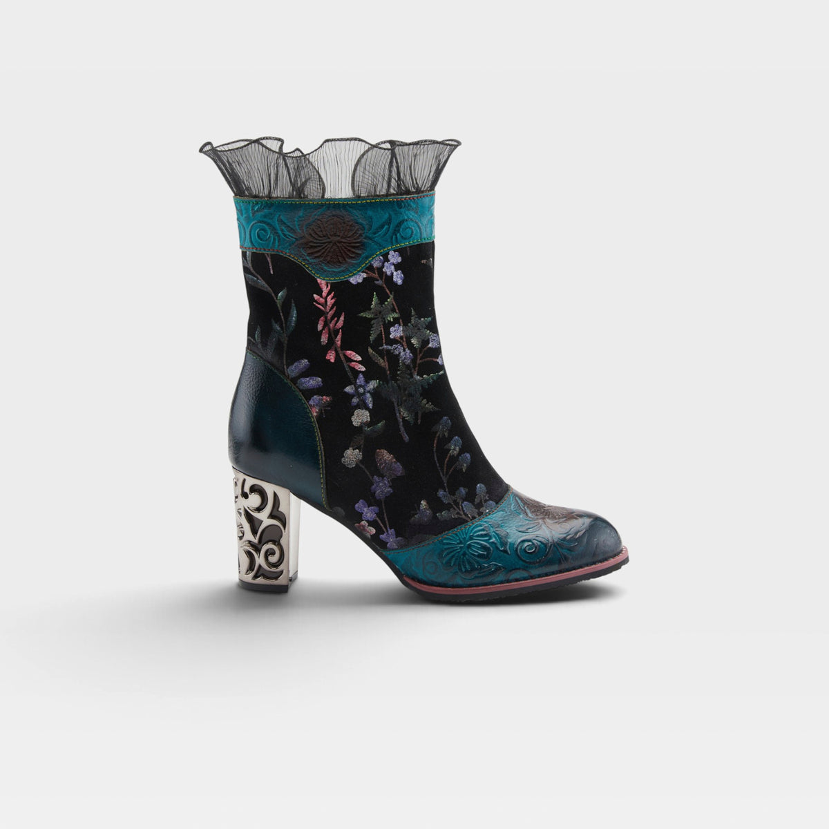 L'Artiste Gaga mid-calf boots in Turquoise Multi, hero view