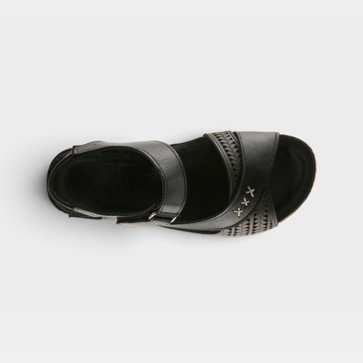 Spring Step Galaire Black Sandal