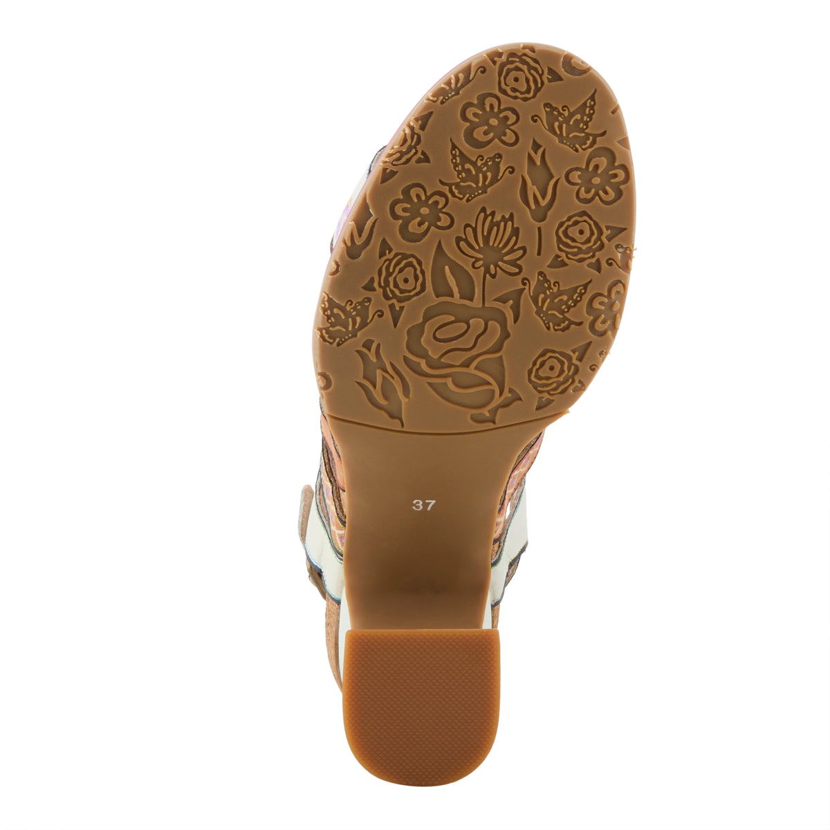 L'Artiste L'ARTISTE GALFRIDAY SANDALS sandal in white multi with handcrafted leather design