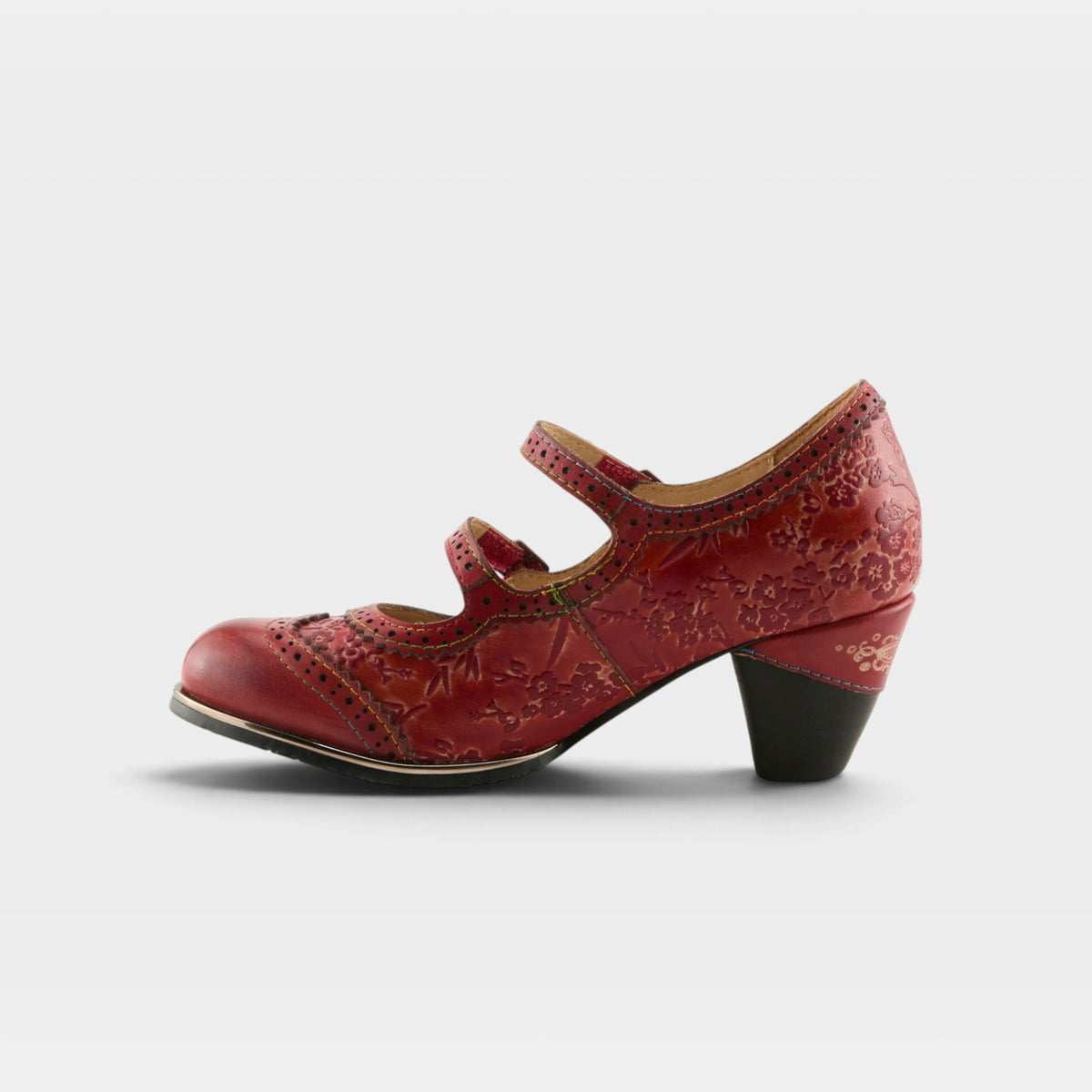 L'Artiste Gaviria shoes in Red, side view