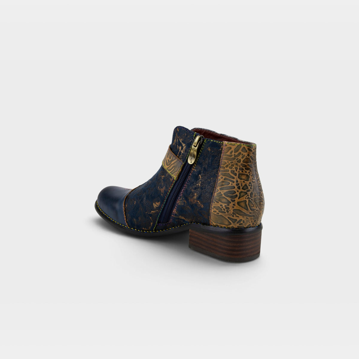 L'Artiste Georgiana boots in Blue Multi, alternate angle view