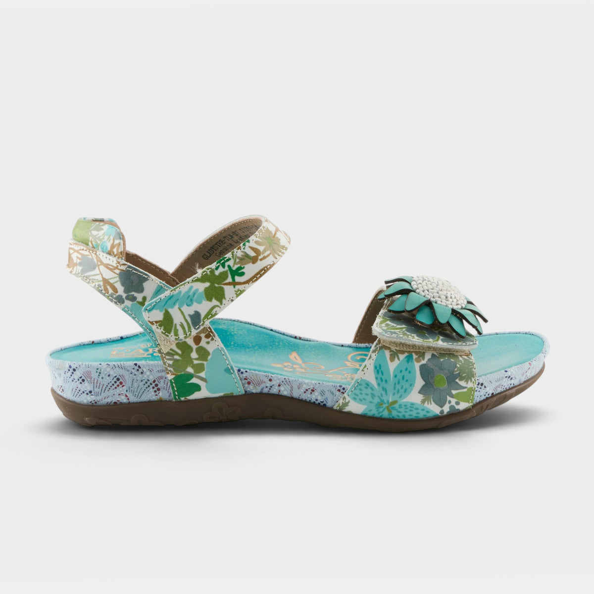 L'Artiste Gladystee sandals in Teal Multi, hero view