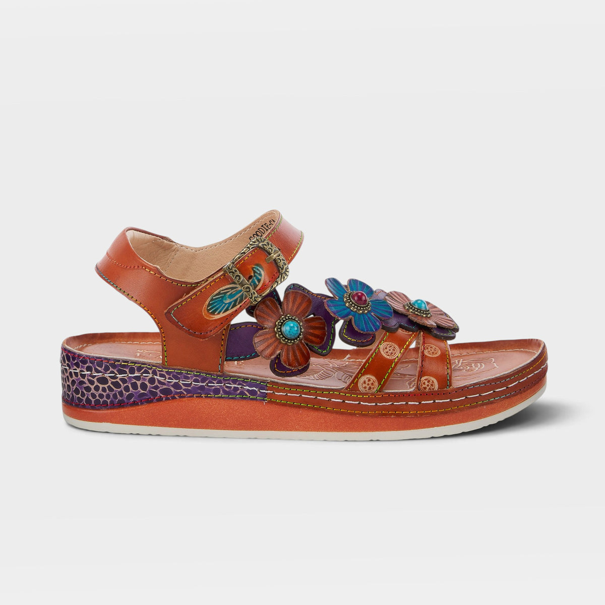L'Artiste Goodie ankle strap sandal in Camel, hero view