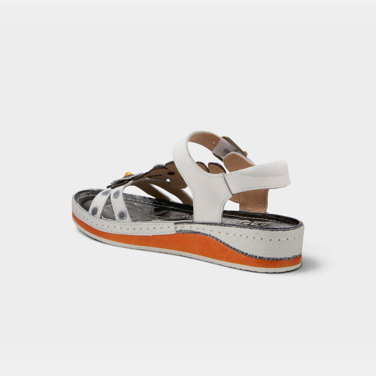 L'Artiste Goodie ankle strap sandal in White, alternate angle view