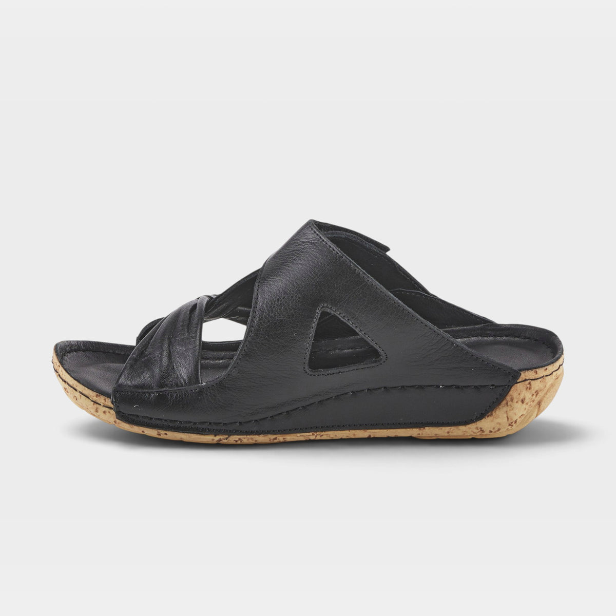 Spring Step Gretta Black Slide Sandal